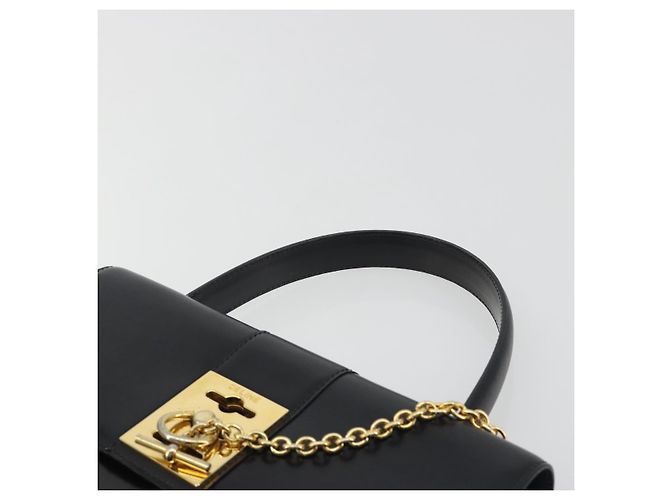 Céline Borsa CELINE in pelle nera e oro Auth 194674A Nero D'oro - vista 14
