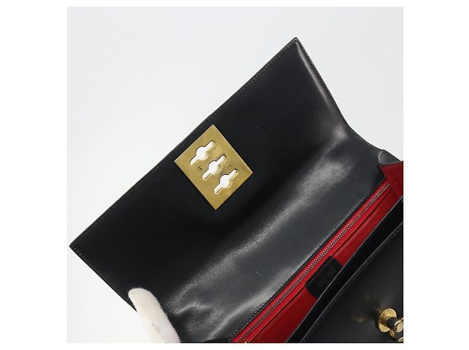 Céline Borsa CELINE in pelle nera e oro Auth 194674A Nero D'oro - vista 19