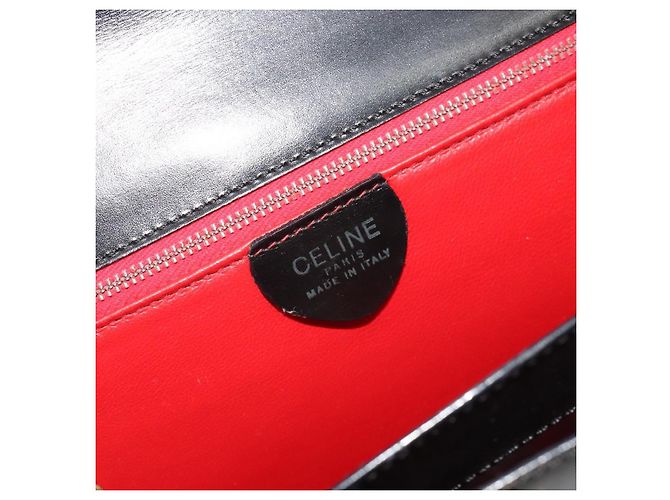 Céline Borsa CELINE in pelle nera e oro Auth 194674A Nero D'oro - vista 20