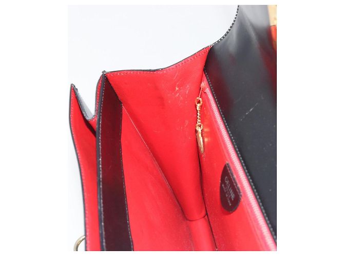 Céline Borsa CELINE in pelle nera e oro Auth 194674A Nero D'oro - vista 22
