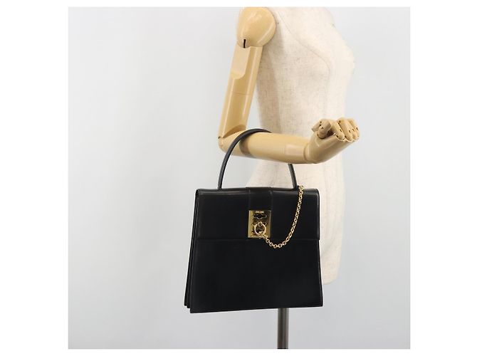 Céline Borsa CELINE in pelle nera e oro Auth 194674A Nero D'oro - vista 25