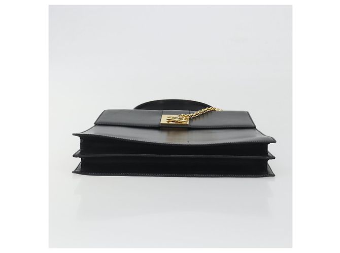Céline Borsa CELINE in pelle nera e oro Auth 194674A Nero D'oro - vista 5