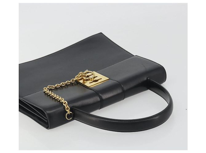 Céline Borsa CELINE in pelle nera e oro Auth 194674A Nero D'oro - vista 6