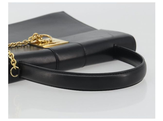 Céline Borsa CELINE in pelle nera e oro Auth 194674A Nero D'oro - vista 7