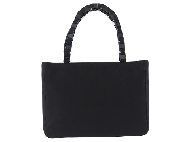 Borsa Salvatore Ferragamo Vala in tela nero e argento autentica gh2305 - vista 2