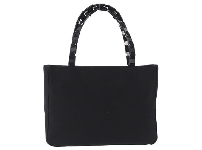 Borsa Salvatore Ferragamo Vala in tela nero e argento autentica gh2305 - vista 3