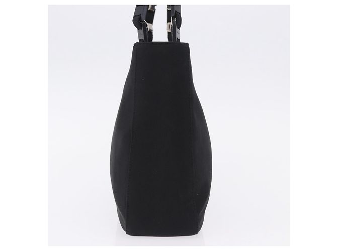 Borsa Salvatore Ferragamo Vala in tela nero e argento autentica gh2305 - vista 5