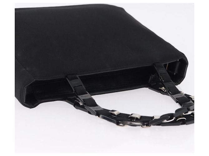 Borsa Salvatore Ferragamo Vala in tela nero e argento autentica gh2305 - vista 6