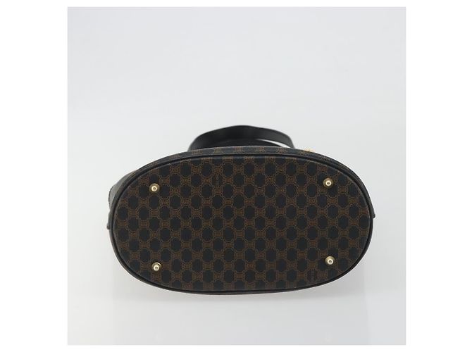 Céline Borsa Tote CELINE Macadam in tela PVC e pelle nera e oro Auth 192542A Nero D'oro - vista 5