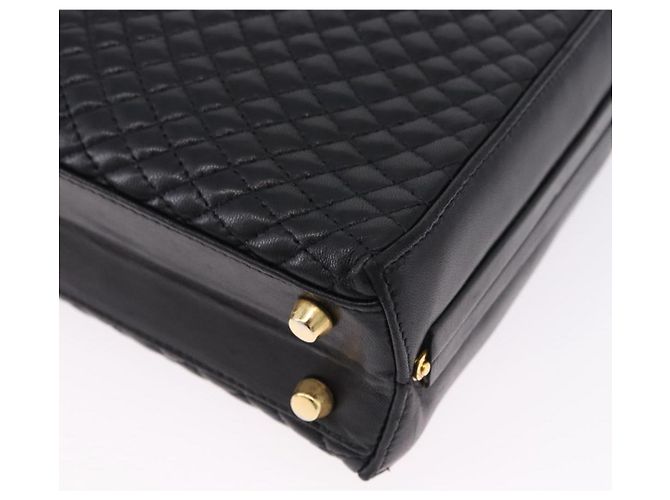 Sac à main BALLY en cuir 2way Noir Doré Auth BA14687A - vue 10
