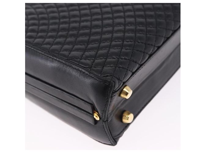 Sac à main BALLY en cuir 2way Noir Doré Auth BA14687A - vue 15