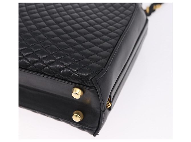 Sac à main BALLY en cuir 2way Noir Doré Auth BA14687A - vue 16