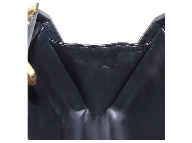 Sac à main BALLY en cuir 2way Noir Doré Auth BA14687A - vue 19