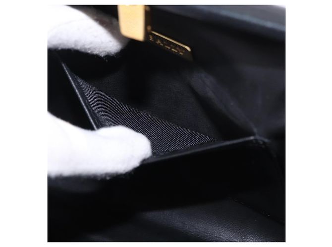 Sac à main BALLY en cuir 2way Noir Doré Auth BA14687A - vue 21