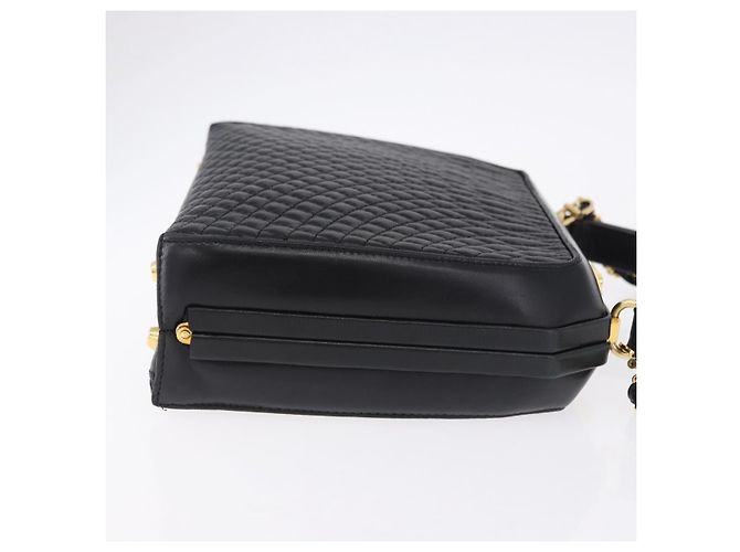 Sac à main BALLY en cuir 2way Noir Doré Auth BA14687A - vue 3