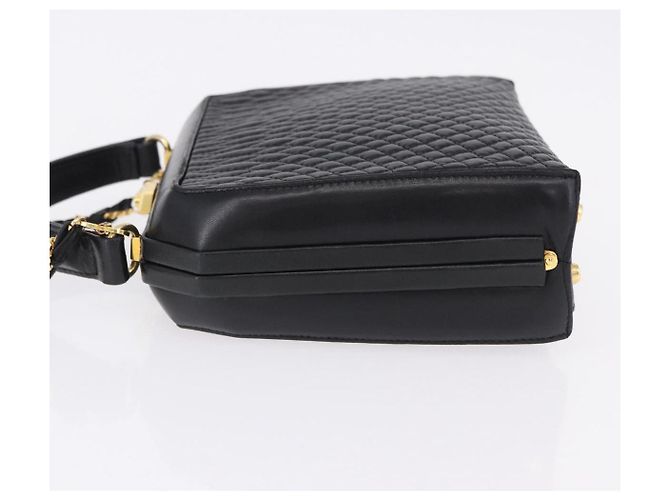 Sac à main BALLY en cuir 2way Noir Doré Auth BA14687A - vue 4