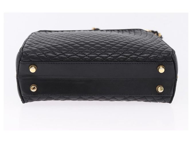 Sac à main BALLY en cuir 2way Noir Doré Auth BA14687A - vue 5