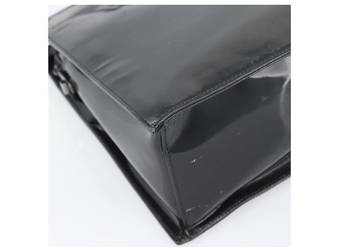 Borsa Tote GUCCI in vernice nera con dettagli argento 001 3264 Auth gh2325 Nero - vista 11