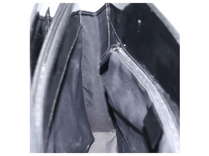 Borsa Tote GUCCI in vernice nera con dettagli argento 001 3264 Auth gh2325 Nero - vista 18