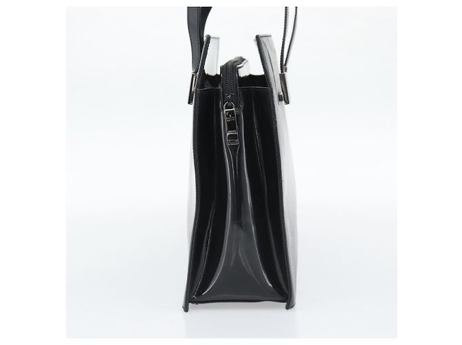 Borsa Tote GUCCI in vernice nera con dettagli argento 001 3264 Auth gh2325 Nero - vista 4