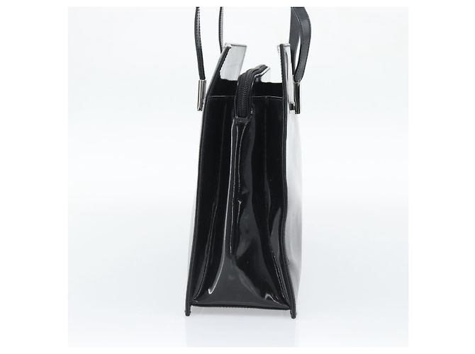 Borsa Tote GUCCI in vernice nera con dettagli argento 001 3264 Auth gh2325 Nero - vista 5