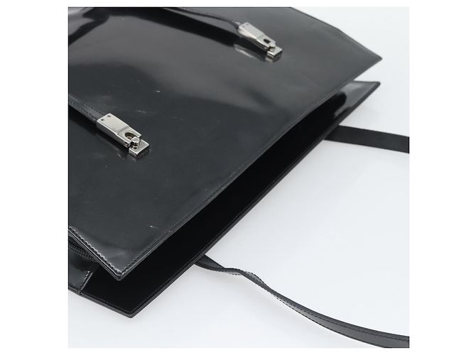Borsa Tote GUCCI in vernice nera con dettagli argento 001 3264 Auth gh2325 Nero - vista 6