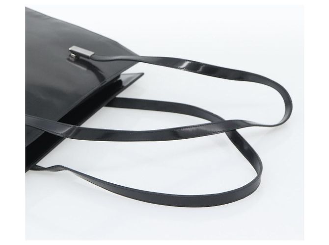 Borsa Tote GUCCI in vernice nera con dettagli argento 001 3264 Auth gh2325 Nero - vista 7