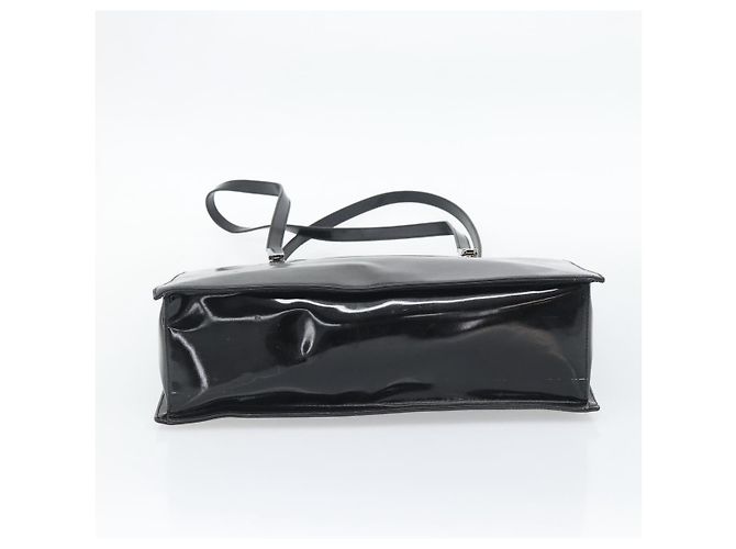 Borsa Tote GUCCI in vernice nera con dettagli argento 001 3264 Auth gh2325 Nero - vista 9