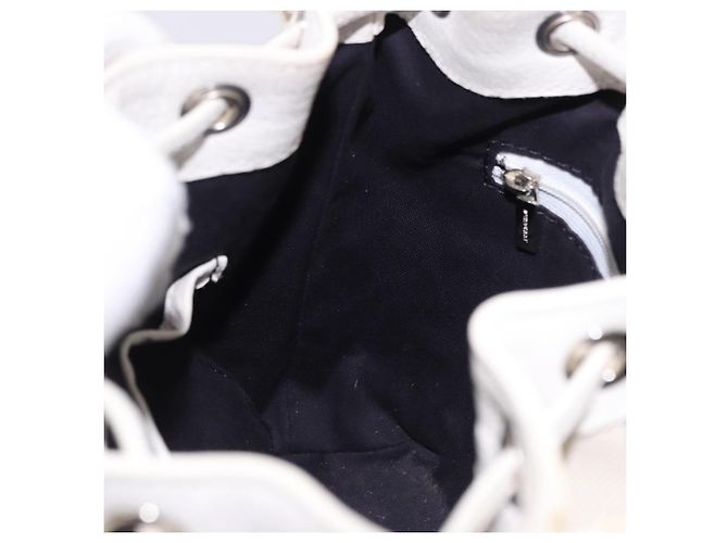 BURBERRY Handtasche Canvas Weiß Silber Auth bs36451 - Ansicht 19