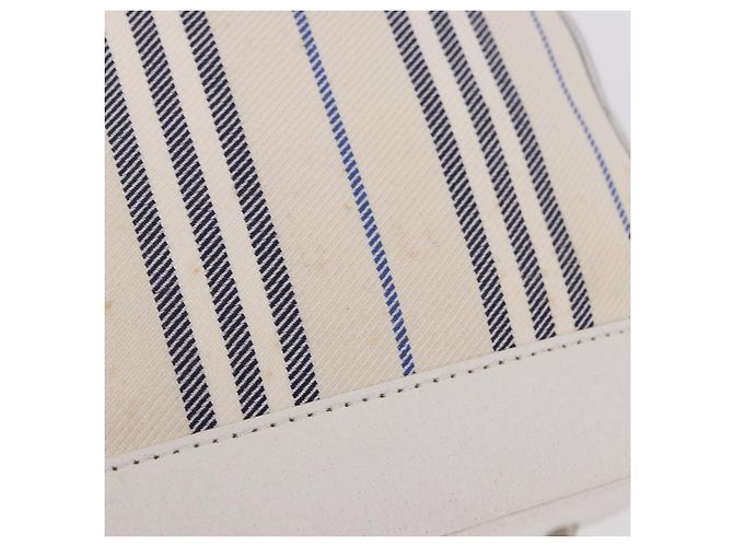 BURBERRY Handtasche Canvas Weiß Silber Auth bs36451 - Ansicht 3