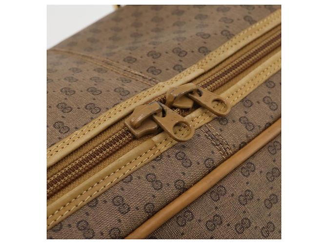 Borsa GUCCI Micro GG Supreme Web Sherry Line in PVC Beige 010 58 1744 65 Auth 187858A D'oro - vista 15