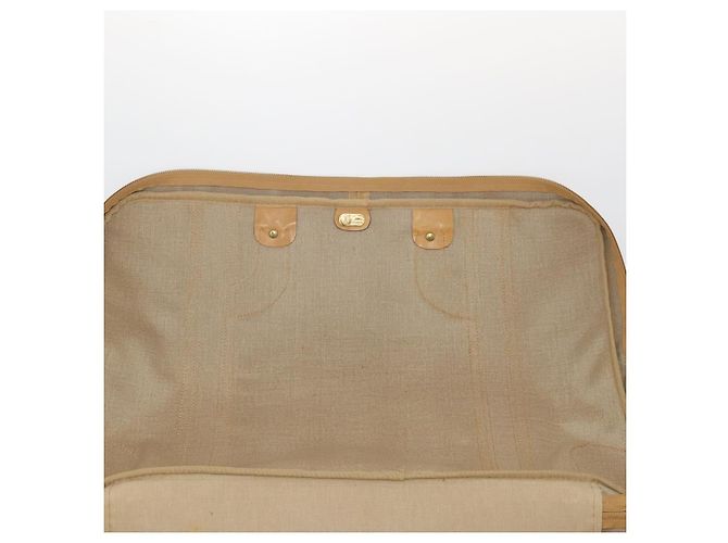 Borsa GUCCI Micro GG Supreme Web Sherry Line in PVC Beige 010 58 1744 65 Auth 187858A D'oro - vista 17