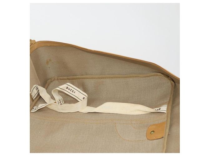 Borsa GUCCI Micro GG Supreme Web Sherry Line in PVC Beige 010 58 1744 65 Auth 187858A D'oro - vista 20