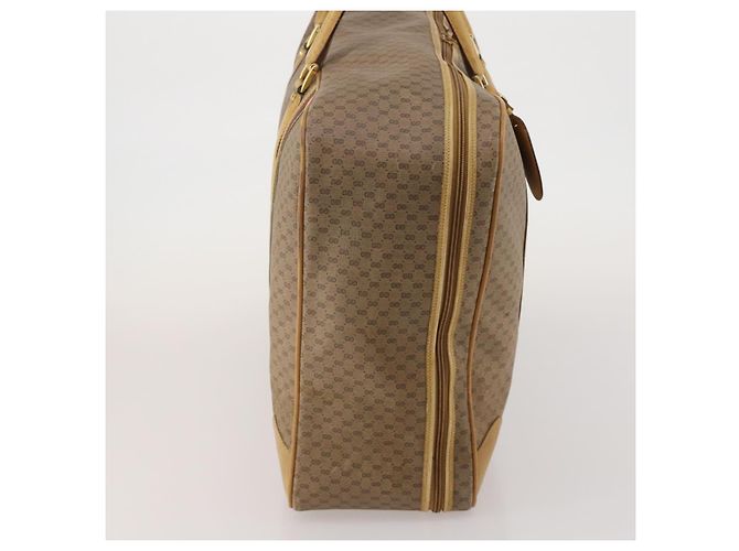Borsa GUCCI Micro GG Supreme Web Sherry Line in PVC Beige 010 58 1744 65 Auth 187858A D'oro - vista 5
