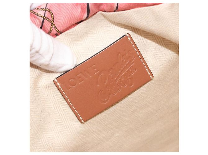 LOEWE Borsa a mano in tela rosa Auth BA14239A - vista 17