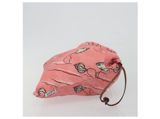 LOEWE Borsa a mano in tela rosa Auth BA14239A - vista 3