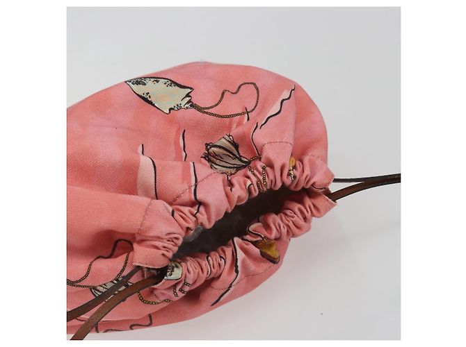 LOEWE Borsa a mano in tela rosa Auth BA14239A - vista 6