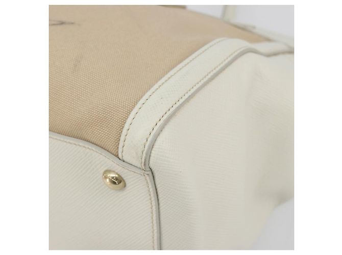 Borsa PRADA in tela Beige Gold Auth 192530A D'oro - vista 15