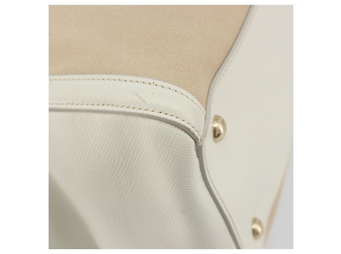 Borsa PRADA in tela Beige Gold Auth 192530A D'oro - vista 16