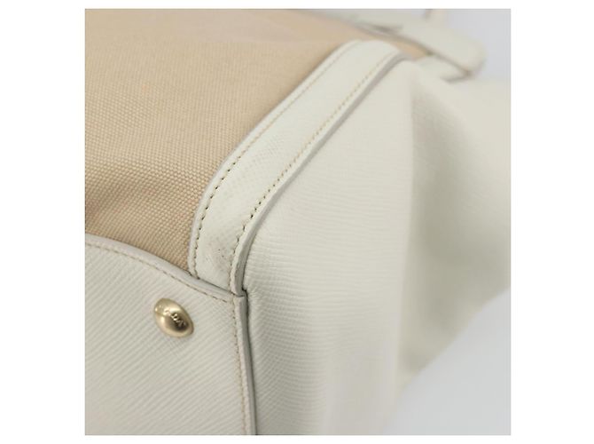 Borsa PRADA in tela Beige Gold Auth 192530A D'oro - vista 17