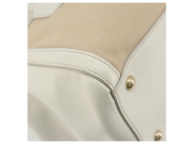 Borsa PRADA in tela Beige Gold Auth 192530A D'oro - vista 18