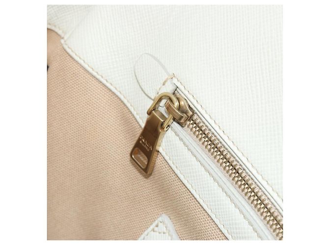 Borsa PRADA in tela Beige Gold Auth 192530A D'oro - vista 24