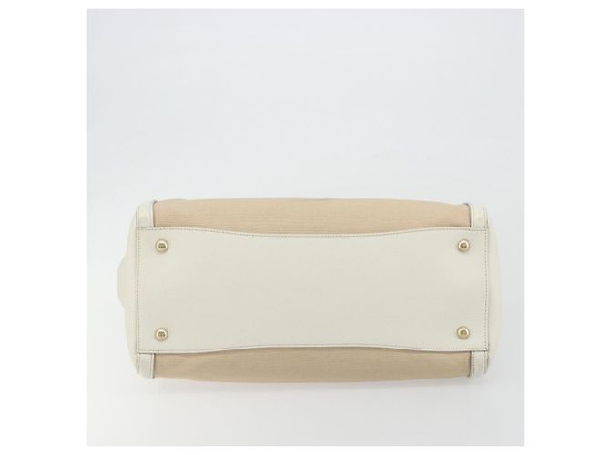 Borsa PRADA in tela Beige Gold Auth 192530A D'oro - vista 5