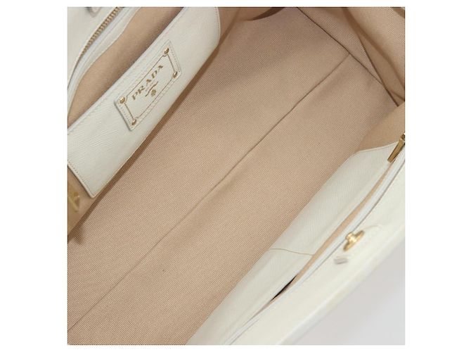 Borsa PRADA in tela Beige Gold Auth 192530A D'oro - vista 9