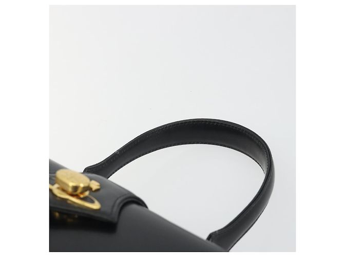 Borsa Vivienne Westwood in pelle nera e oro Auth 195203A Nero D'oro - vista 8