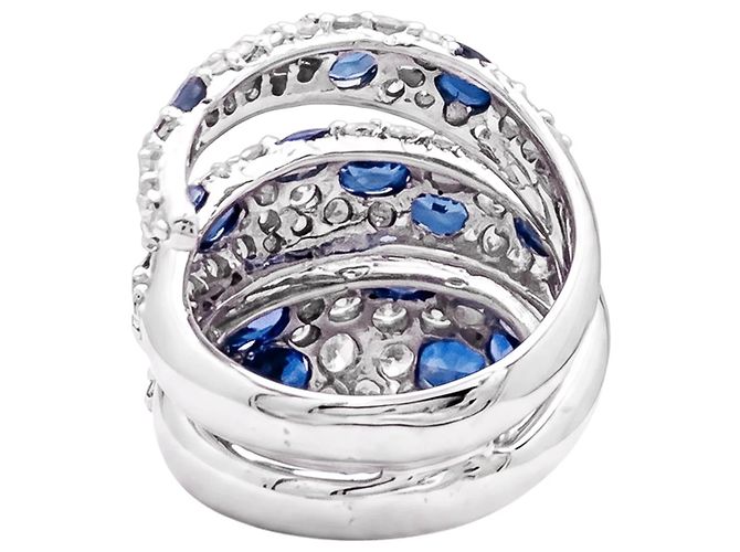 Autre Marque „Serpent“-Ring, Diamant- und Saphir-Pavé. - Ansicht 5