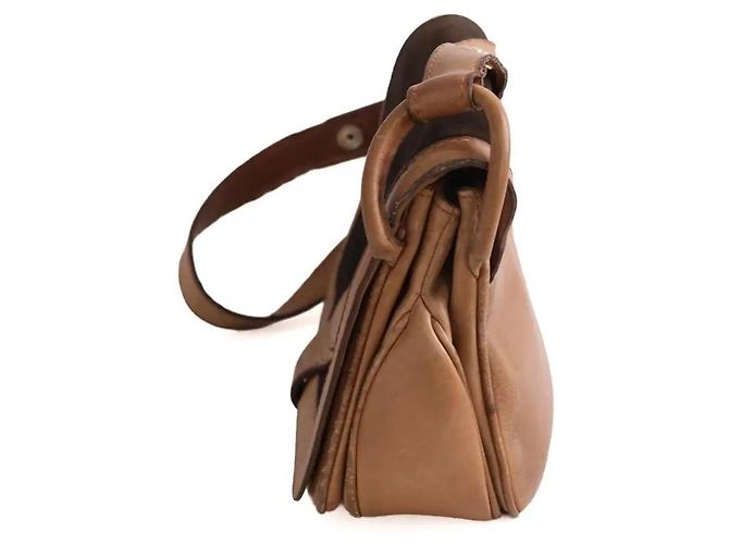 Borsa a tracolla Céline in pelle color cammello - vista 3