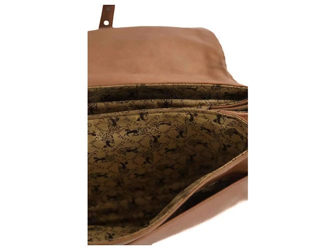 Borsa a tracolla Céline in pelle color cammello - vista 6