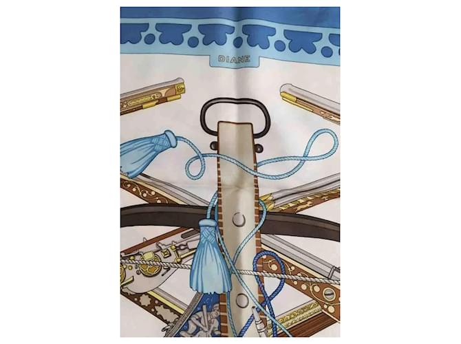 Carré Hermès in seta blu - vista 2