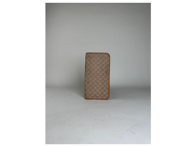 Céline Vintage Celine Macadam Canvas Zip Wallet Beige Brown - view 11